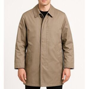 Vintage 90s Brooks Brothers Mac Trench Coat Men S Khaki Lined Cotton Check Plaid